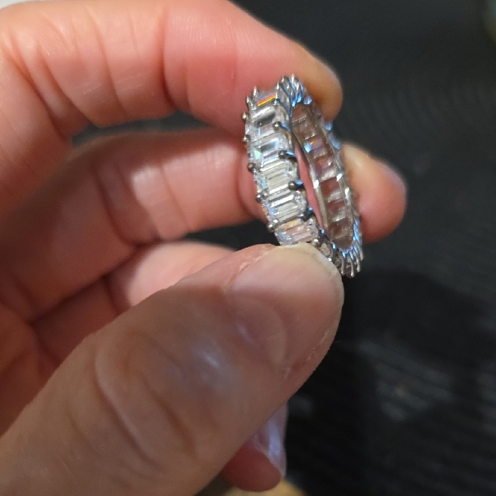 Dazzling Silver Eternity Ring - image 6